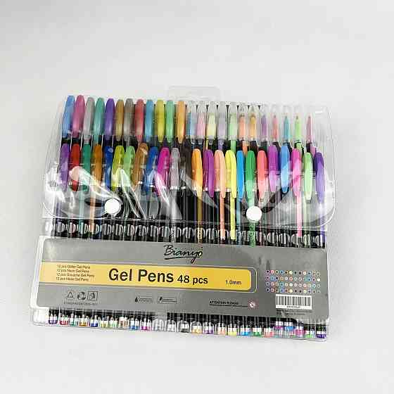 Набор из гелевых цветных ручек 48 штук Gel Pens 1 мм для рисования Каменец-Подольский