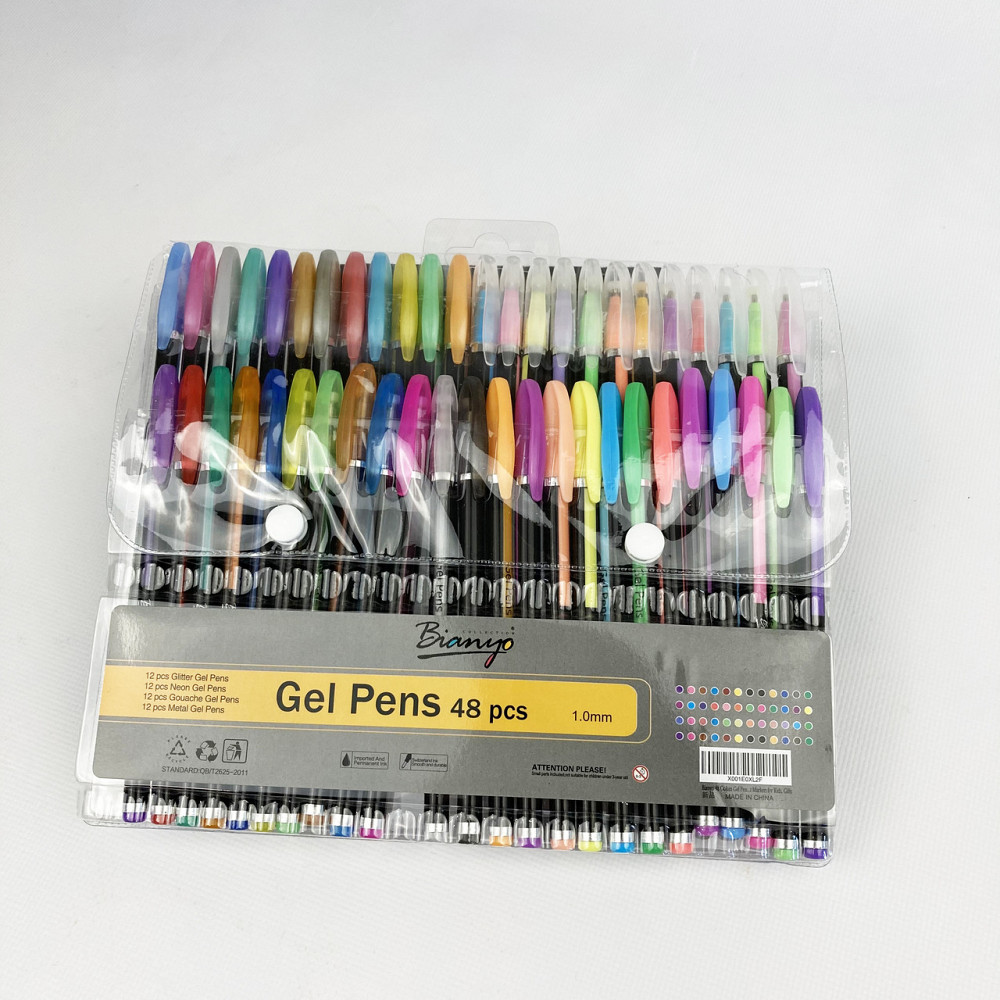 Набор из гелевых цветных ручек 48 штук Gel Pens 1 мм для рисования Каменец-Подольский - изображение 4
