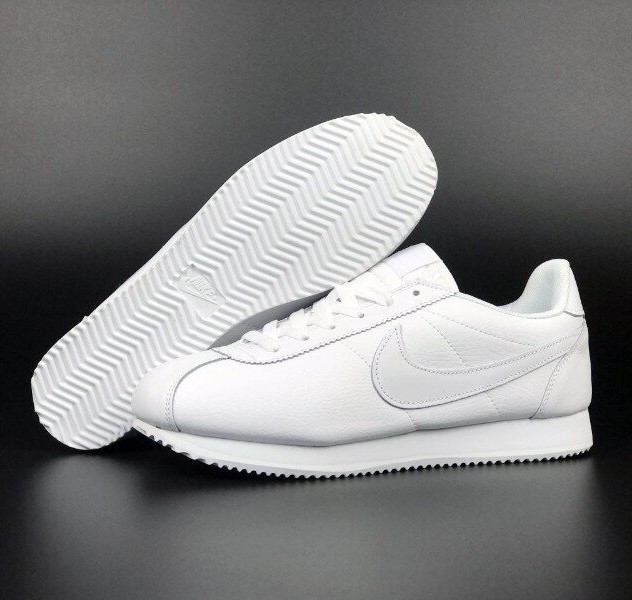 Мужские Кроссовки Nike Cortez Белые Кожаные Найк (размеры: 43,44,45,46) Видео Обзор Днепр - изображение 8