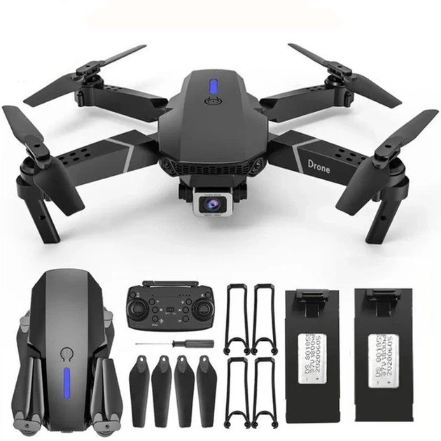 Квадрокоптер E88 міні дрон з HD камерою FPV до 20 хв польоту 2 АКБ та КЕЙС GU-34 Львів - фото 2