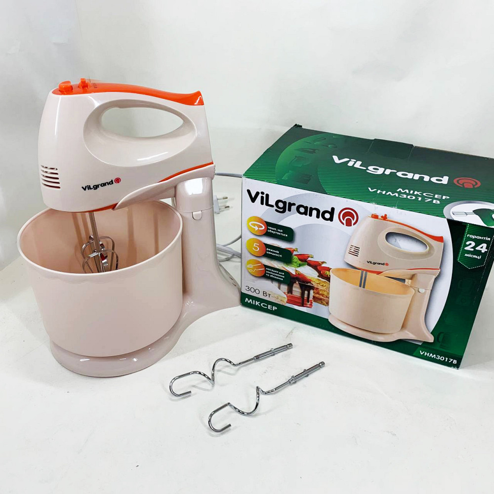 Двухвенчиковый миксер ViLgrand, Миксер с насадкой для крема для приготовления теста и кремов UC-46 Львов - изображение 18