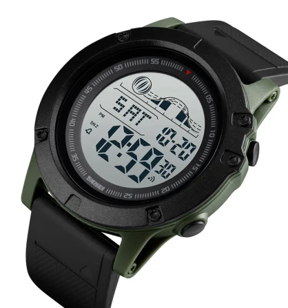 Чоловічий наручний годинник Skmei 1476 (Зелений із білим циферблатом) Вінниця