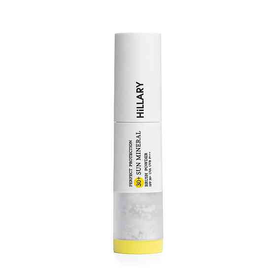 Солнцезащитная минеральная пудра бежевая с SPF 30+ Sun Mineral Brush Powder SPF 30+ Warm Medium Tone Hillary 4 г Винница