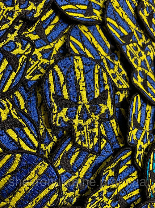 Шеврон Череп карателя (Форма контурна. На липучке) Размер 7.5x5.3см Киев - изображение 3