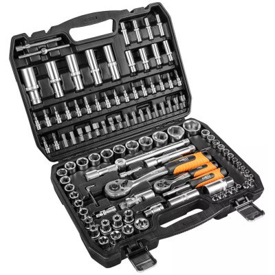 Набір інструментів Neo Tools 108шт, 1/2&quot;, 1/4&quot;, CrV, кейс (10-212) Вінниця - фото 1