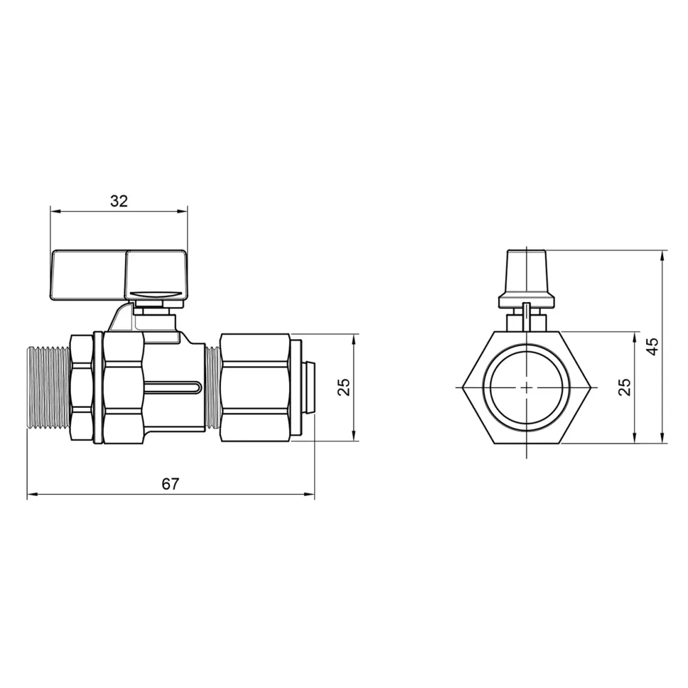 Кран кульовий обтискний Thermo Alliance Forte 16х1/2" НР SF262W15 Київ - фото 16