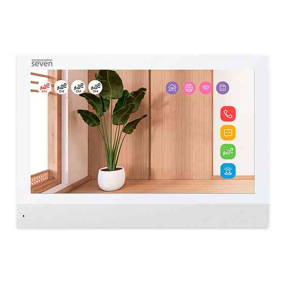 Відеодомофон 7 дюймів з Wi-Fi SEVEN DP-7579-W2K white Київ