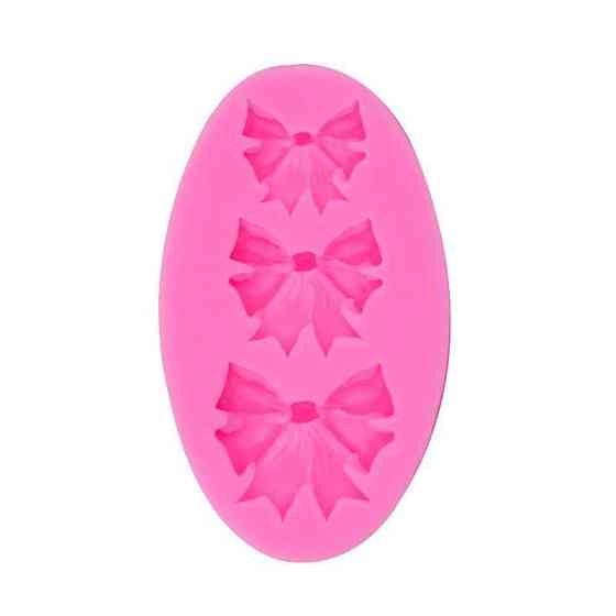 Молд силіконовий Бантики 50 на 85 мм рожевий Київ