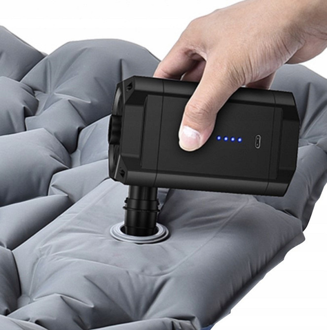 Аккумуляторный Насос для матрасов с 3 насадками Trizand (20790) Black Нововолынск - изображение 8