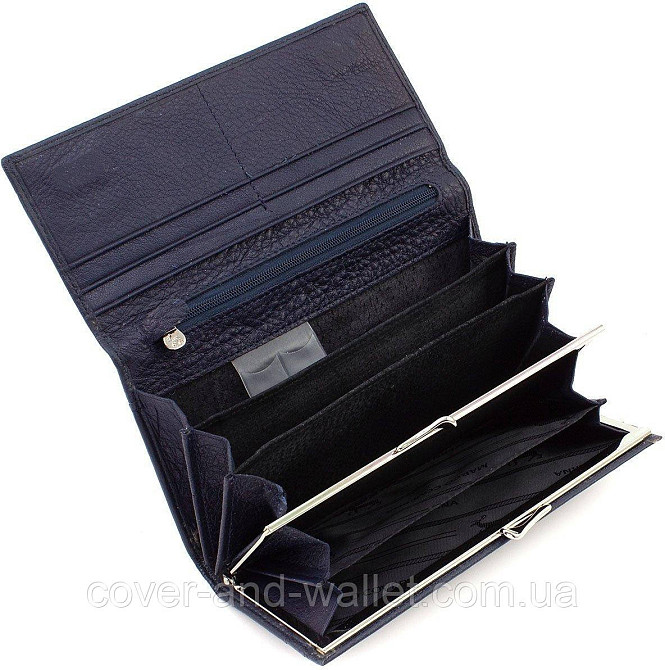 Якісний шкіряний жіночий гаманець на магнітах  горизонтального типу Marco Coverna 1411 Київ - фото 7