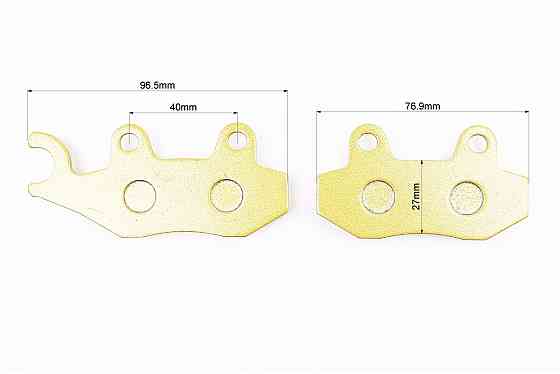 Гальмівні колодки (дискові) ліве вухо, Viper - RACE/STORM/CG/СВ/HONDA-LS125;NSR 50;MBX 50/LIFAN/KYMCO-Pulsar/LONCIN, к-кт 2шт, жовті Киев