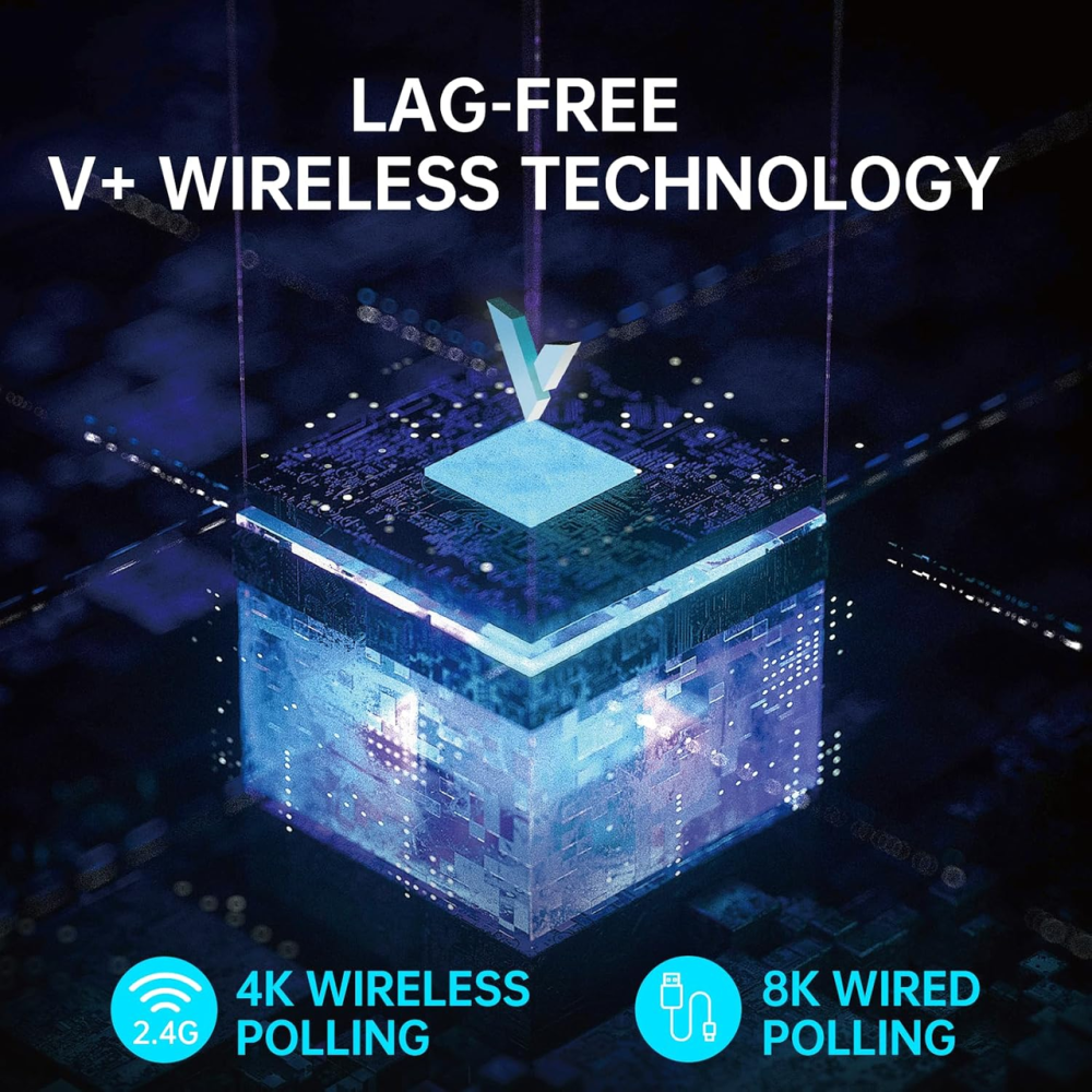 Беспроводная игровая мышь RAPOO VT9Pro 4K Black: 26000 DPI, частота 4000 Гц, сенсор PAW 3398, 68г, до 180 ч работы, 10 кнопок Киев - изображение 3