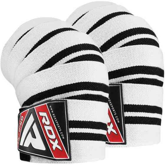 Бинти на коліна RDX K1 GYM Knee Wraps White/Black Plus Каменское