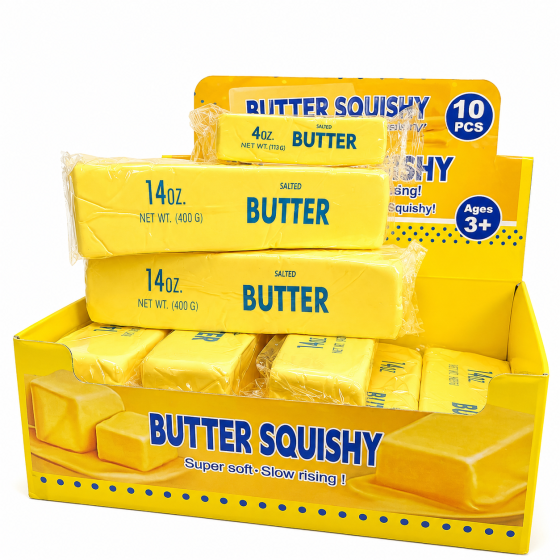 Антистресс-игрушка Squishy Butter Масло жолтое 24 см, мягкий сквиш большой Киев