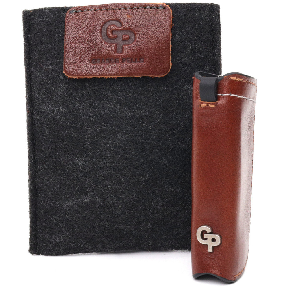 Зручна шкіряна ключниця Grande Pelle 11392 Коричневий Київ - фото 7