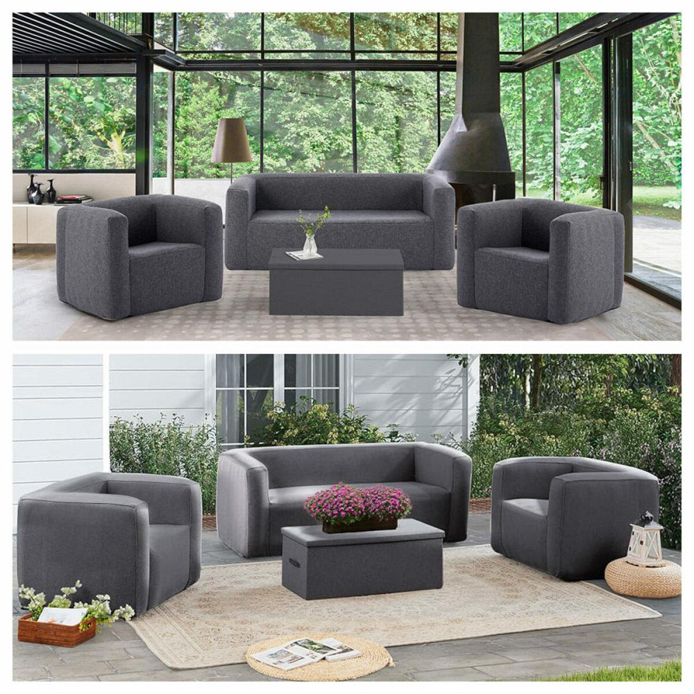 Комплект надувной мебели диван и 2 кресла Серый SW-00002659 Киев - изображение 10