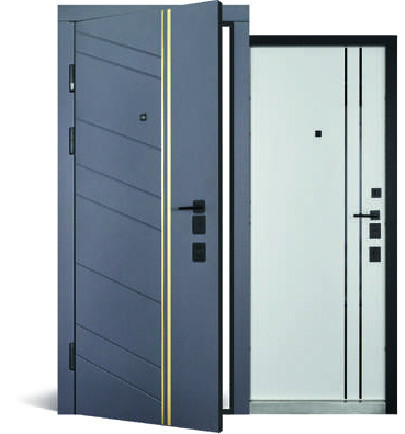 Вхідні двері Abwehr City Lorena 550 Антрацит сірий + Білий супермат 860*2050 мм Якісні вхідні двері Київ - фото 3