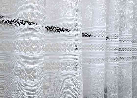 Тюль жаккард VR-Textil № 1602т Арка на кухню цвет белый 500х160 см (53-0122) Киев