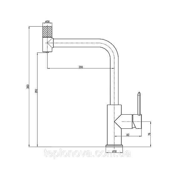 Смеситель для кухни под осмос TOPAZ CORSICA TC-8802-H48-BL Черновцы