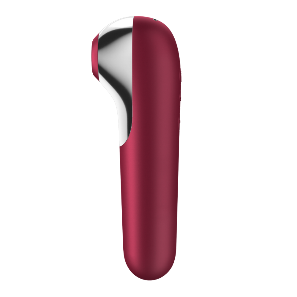 Вакуумный стимулятор и вибраторDual Love, двухсторонний цвет: красныйSatisfyer (Германия) Sex Aura Киев - изображение 4