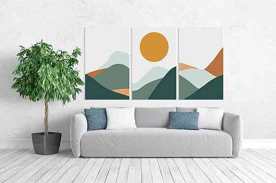 Модульна картина у вітальню/ спальню     Гірський пейзаж       ART-191_3A Київ