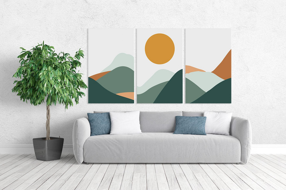 Модульная картина в гостиную / спальню  Гірський пейзаж    ART-191_3A Киев - изображение 2