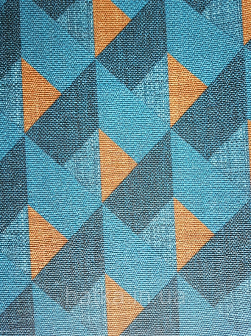 Шпалери вінілові на флізелін Sirpi AltaGamma Home 3 геометрія трикутники бірюзові сині коричневі яскраві 3д Київ - фото 3