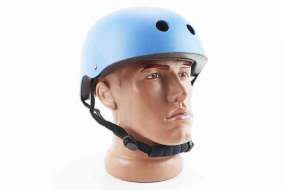 Шолом велосипедний підлітковий BMX M (54-57см), 11 вер. отворів, блакитний Київ