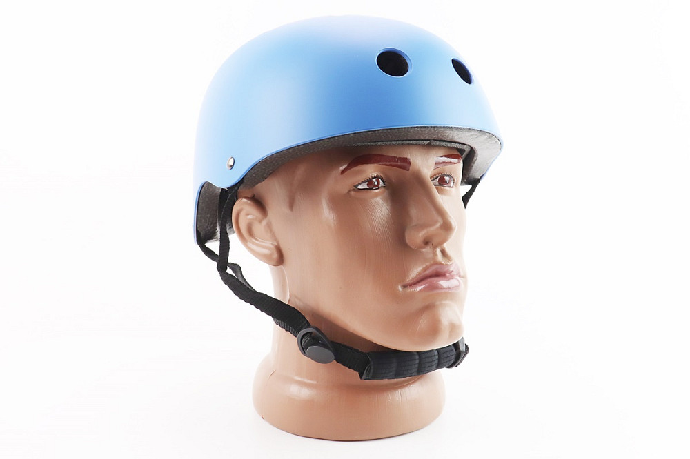 Шолом велосипедний підлітковий BMX M (54-57см), 11 вер. отворів, блакитний Київ - фото 1