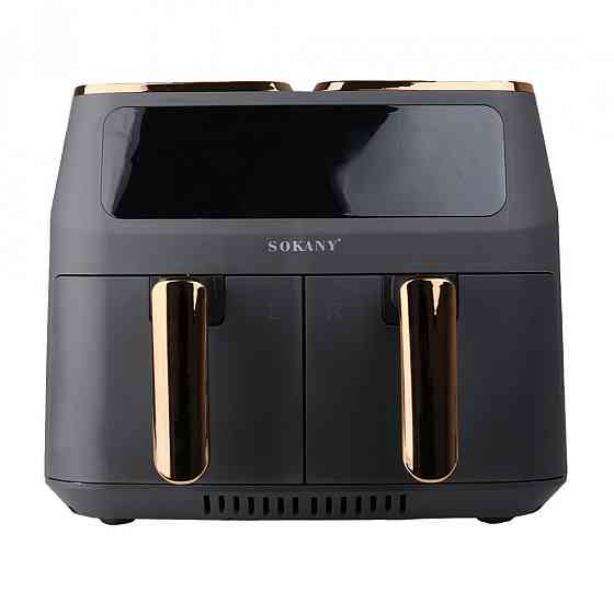 Аерогриль-фрітюрниця SOKANY на 8 літрів 2 відділення сіра SKZG8030G Коломия