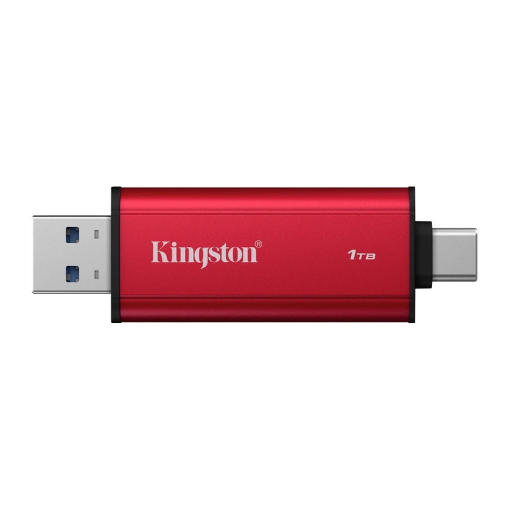 Портативний SSD Kingston Dual USB-A/C 1TB Dual Portable 1050MB/s USB 3.2 Gen 2 Red/Black Киев - изображение 5