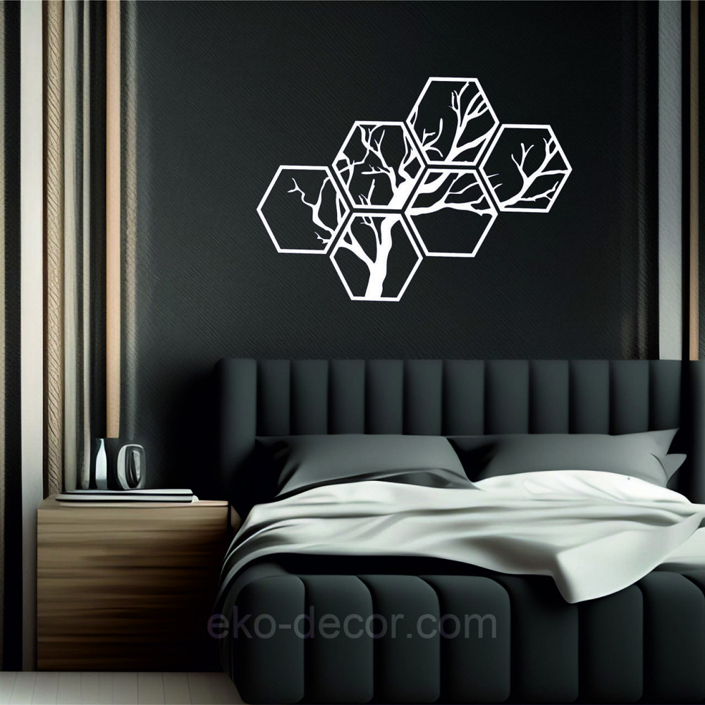 Декоративное настенное Панно «Дерево», Декор на стену 110*78 см, Белый, Ручная работа Киев - изображение 9