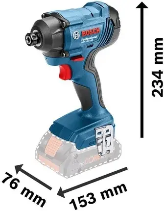 Професійний гайкокрут ударний акумуляторний Bosch Professional GDR 180-LI : без АКБ, 160Нм, щітковий (06019G5124) Київ