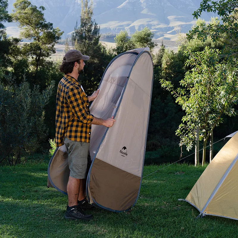 Душевая палатка раскладная Naturehike NH17Z002-P, коричневый Киев - изображение 9