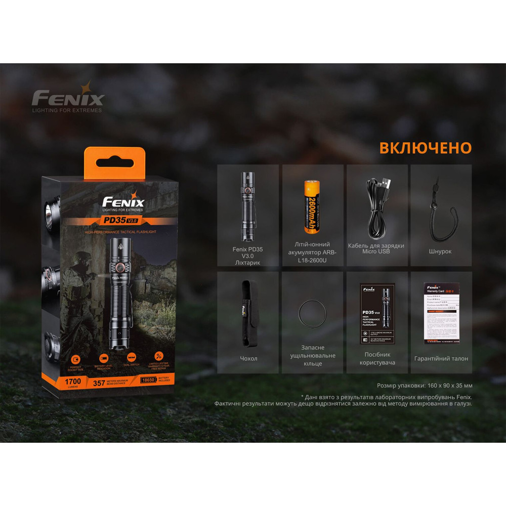Ліхтар ручний Fenix PD35 V3.0 Київ - фото 20