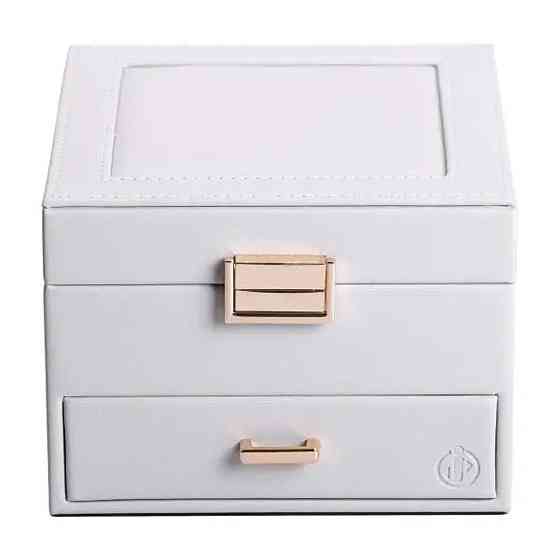 Двоярусна шкатулка для прикрас з еко-шкіри Київ