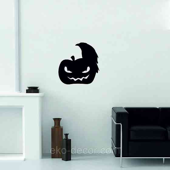 Декоративне настінне Панно «Хелловін - гарбуз і ворон», Декор на стену Київ
