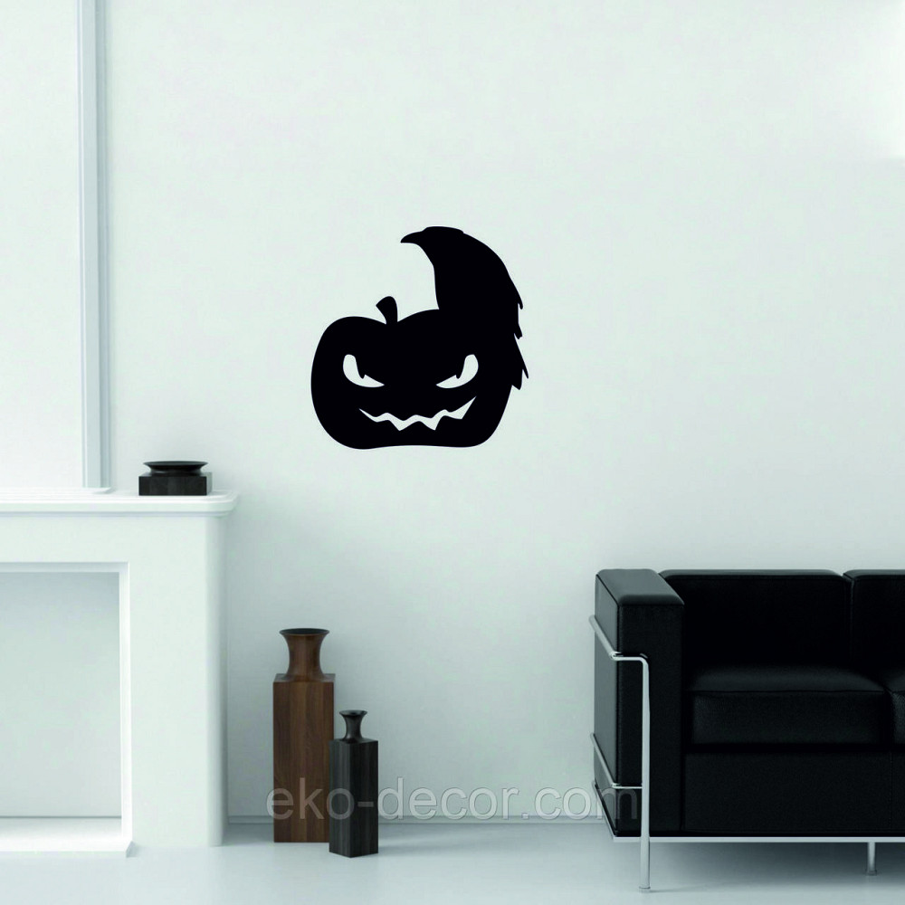 Декоративне настінне Панно «Хелловін - гарбуз і ворон», Декор на стену Київ - фото 3