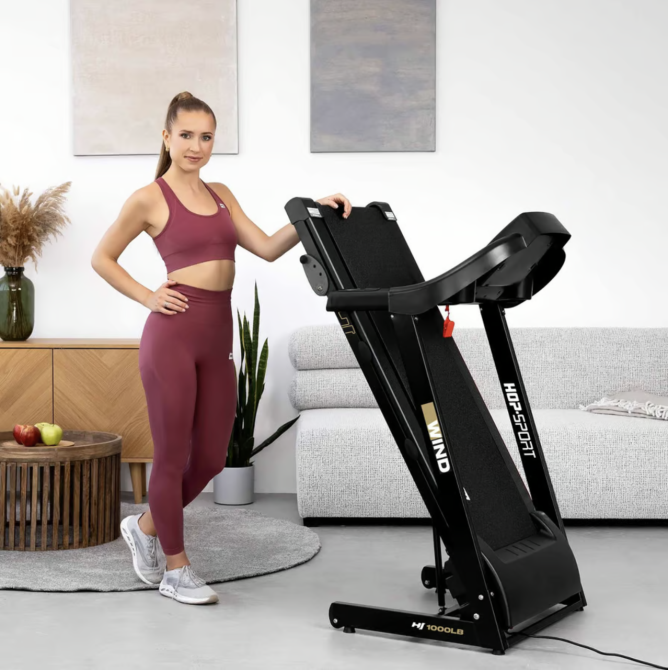 Бігова доріжка Hop-Sport HS-1000LB Wind сірий Київ - фото 9