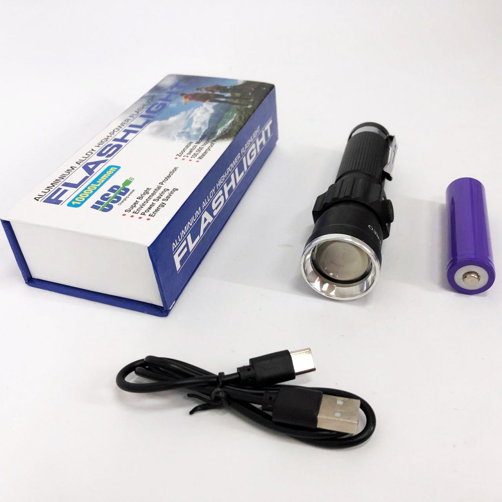 Фонарик на юсб зарядкой для дома, Ручной аварийный фонарь, Фонарь для дома с зарядкой от розетки TP-26 Львов - изображение 1