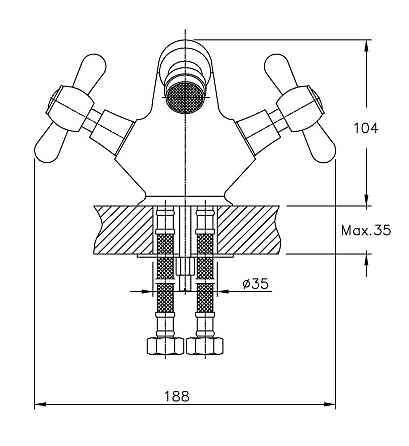 Змішувач для біде Haiba Dominox 162   ( HB0074 ) 32370 Харьков