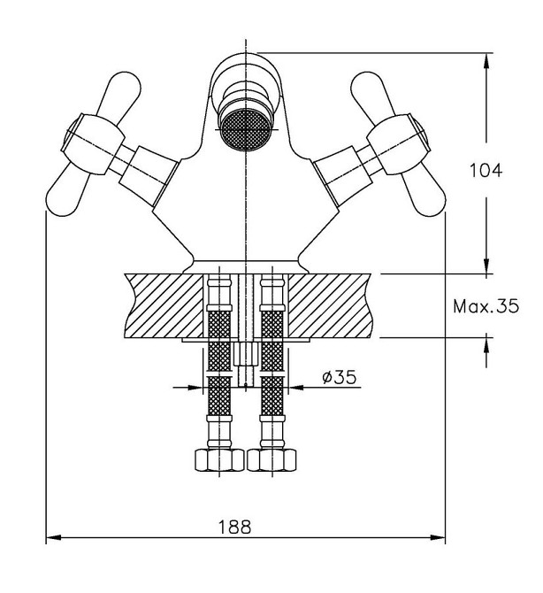 Змішувач для біде Haiba Dominox 162   ( HB0074 ) 32370 Харьков - изображение 3