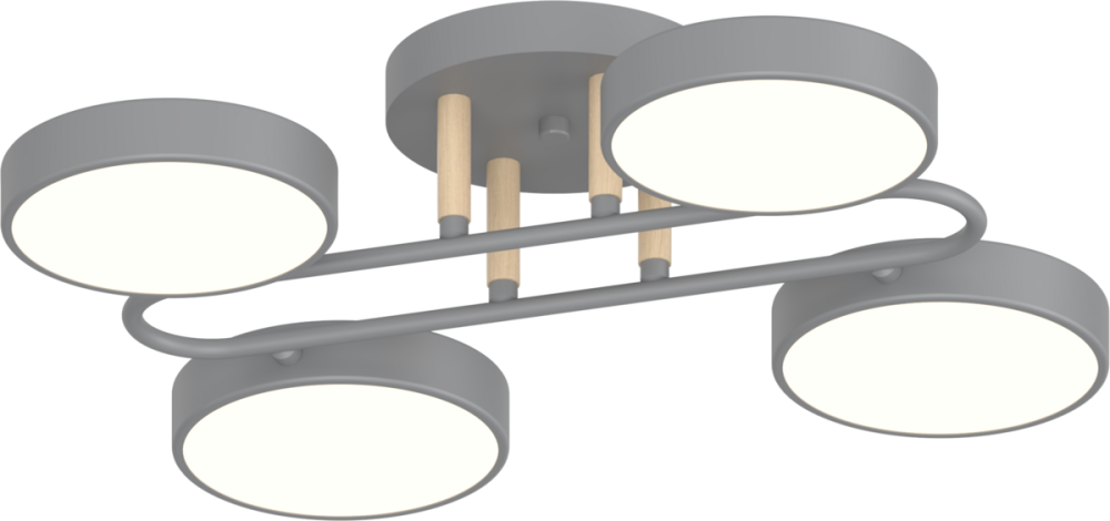 VALESO Люстра VALESO -4 сірий+дерево Київ - фото 1