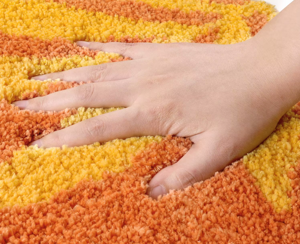 Коврик для ванной комнаты и душа коврик для ног в душевую,микрофибра,атискользящий 50х80 см,цветочный принт Каменец-Подольский - изображение 10