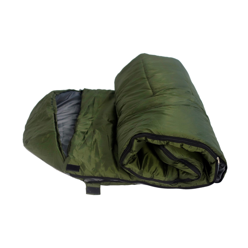 Спальний мішок тактичний OBBA для військових та армії ЗСУ, Спальник-кокон армійський на температуру -10, Зелений Кам'янець-Подільський - фото 4