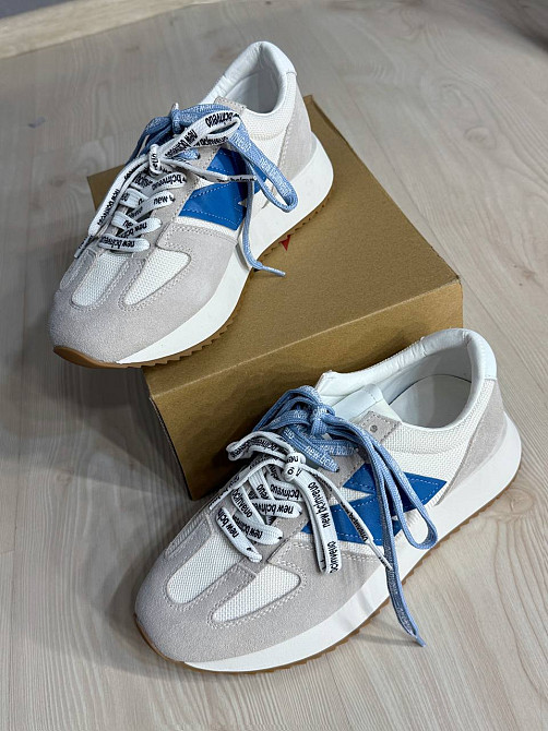 Кросівки жіночі Hengji 23-23 комбіновані замша з сіткою подвійний шнурок сірі, 39, 24,5 см Київ - фото 2