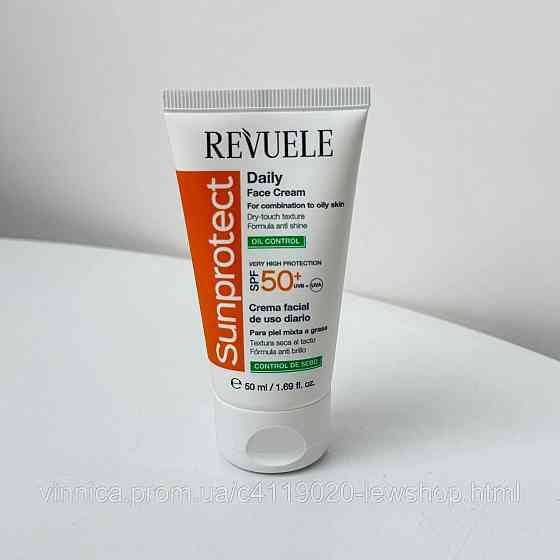 Тонувальний сонцезахисний крем для обличчя Revuele Sunprotect Tinted Face Cream SPF 50+ Чернівці