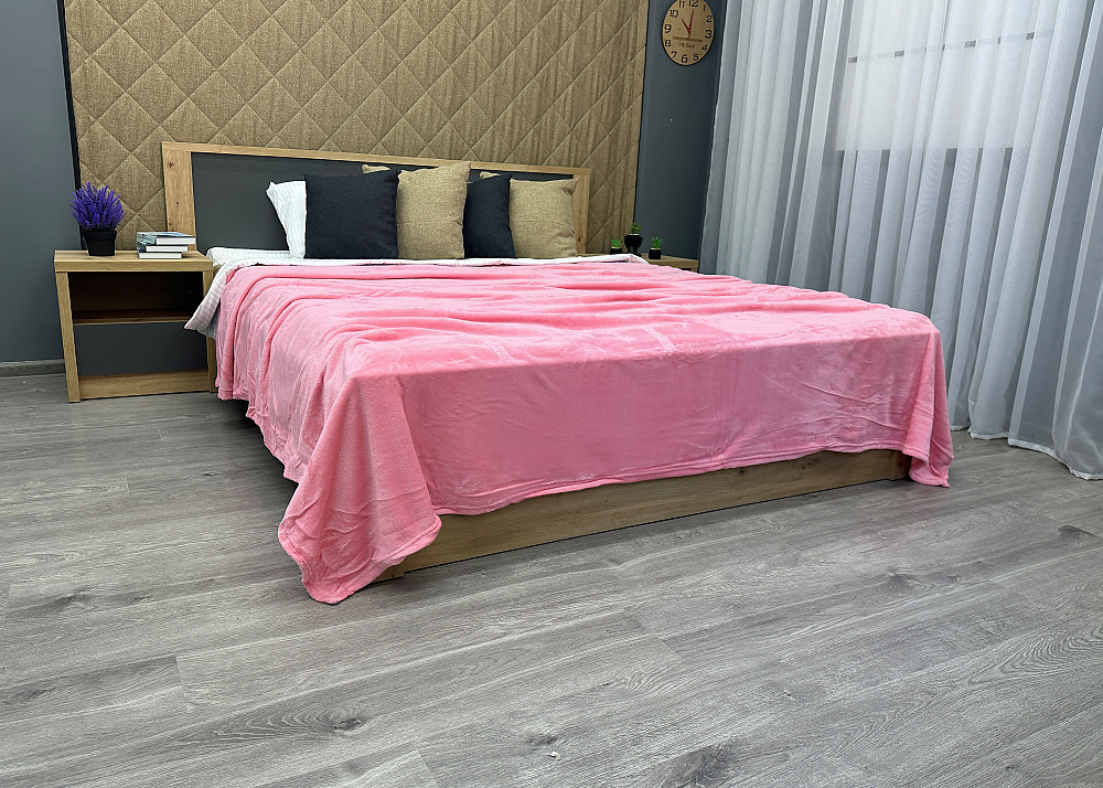 Плед класичний 200х220 см (+-5см) Рожевий (87-048) Київ - фото 3