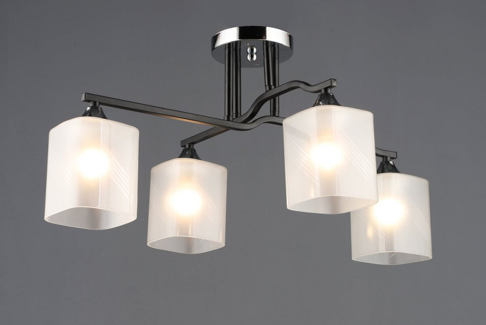 VALESO Люстра на чотири плафони A4456/4 (Чорний+Хром) Коломия - фото 1