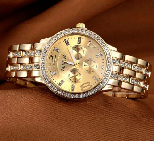 Годинник жіночий наручний Geneva Gold Золотистий Вінниця - фото 20